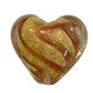 1pc 26mm Clear & Gold Heart Bead