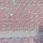 50pc Light Pink Acrylic Faceted Beads