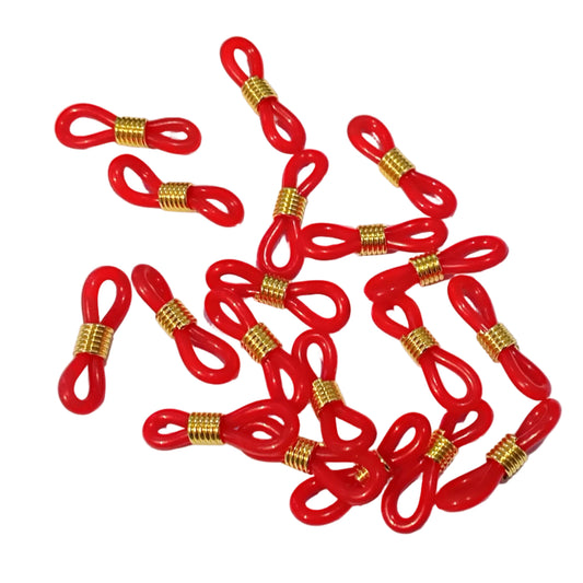 20pc Red 20mm Eye Glass Chain Connectors