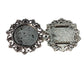2pc Silver Cabochon Connectors