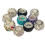 10pc Mix Of European Rhinestone Beads