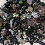 SALE! Large Bag Of Black & Silver Acrylic Beads
