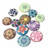 12pc Round Mixed Disc Polymer Clay Beads