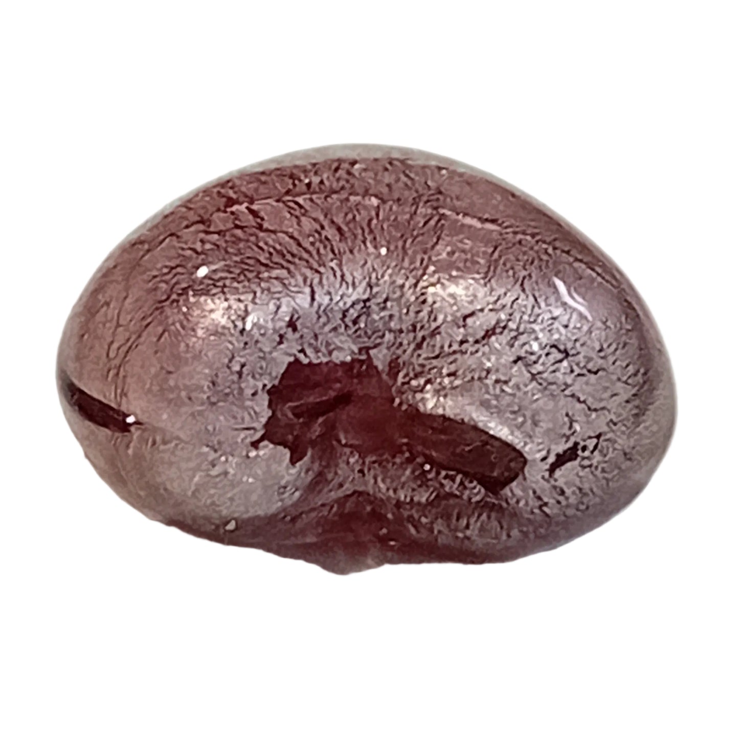 1pc 26mm Purple & Silver Heart Bead