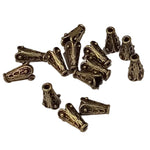 14pc Fancy Bronze Bead Caps