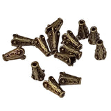 14pc Fancy Bronze Bead Caps