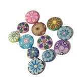 12pc Round Mixed Disc Polymer Clay Beads