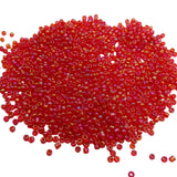 15g 11/0 2mm Red AB Seed Beads
