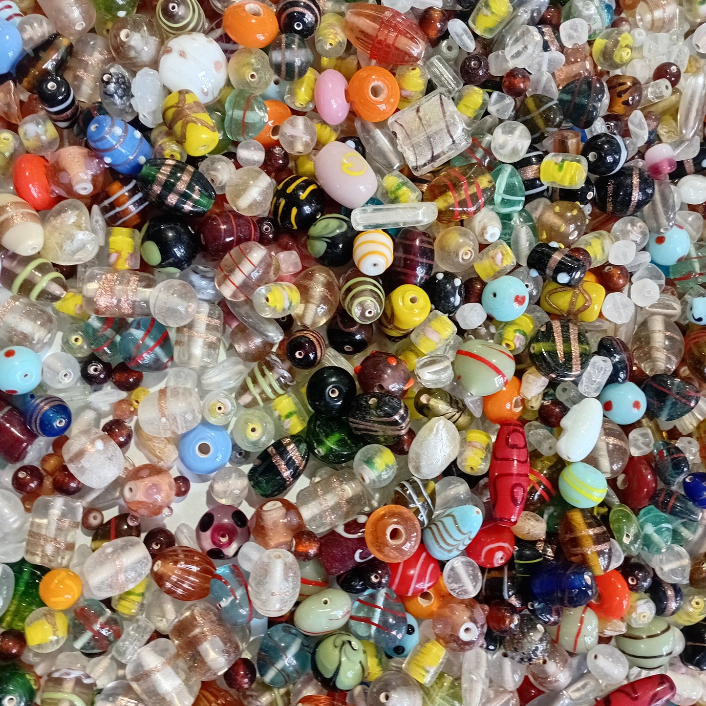 100g Small & Large Mixed Lampwork Beads