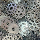 10pc Silver Mixed Steampunk Gears & Cogs