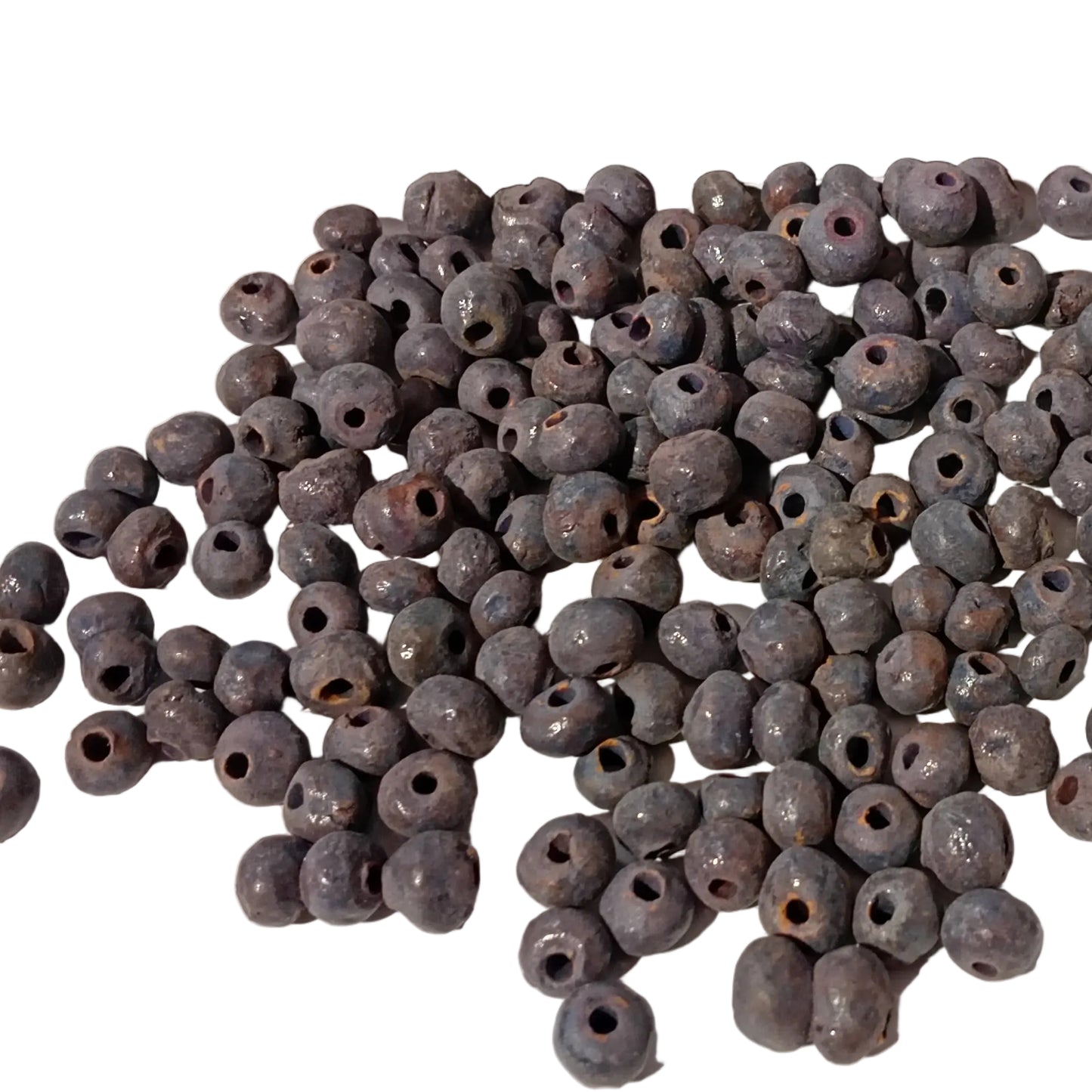 30pc 8mm Purple Rustic Handmade Clay Beads