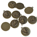 10pc Bronze Lion Charm Pendants