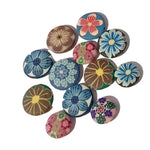 12pc Round Mixed Disc Polymer Clay Beads