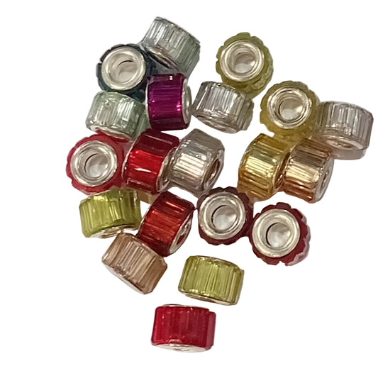 20pc Mix Of European Acrylic Beads