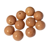 10pc 25mm Brown Wooden Round Snakeskin Beads