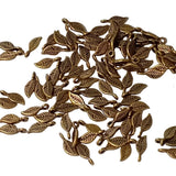 10pc Small Bronze Leaf Charms