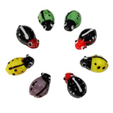 8pc Ladybug Lampwork Glass Beads