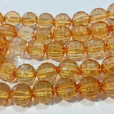 15mm Orange Round Faceted Acrylic Beads