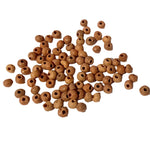 30pc 8mm Brown Rustic Handmade Clay Beads