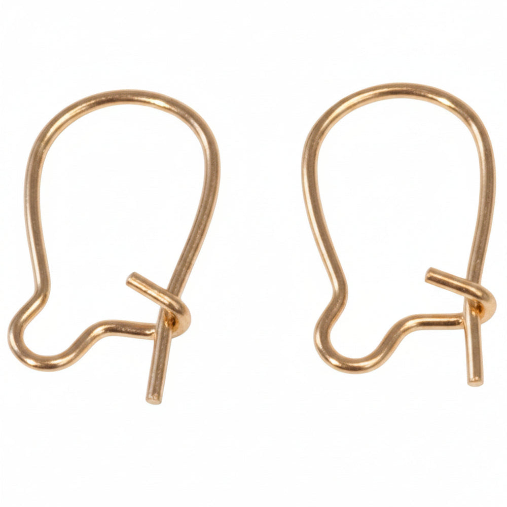 20pc Stainless Steel Light Gold Kidney Ear Wires