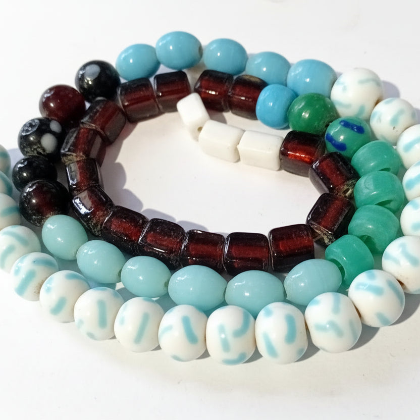 64pc Mixed Lampwork Bead String