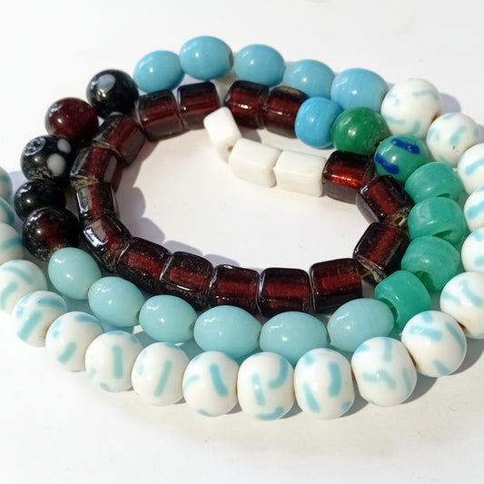 64pc Mixed Lampwork Bead String