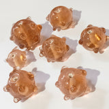 7pc Peachy Bumpy Lampwork Beads