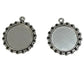 2pc Silver Cabochon Pendants