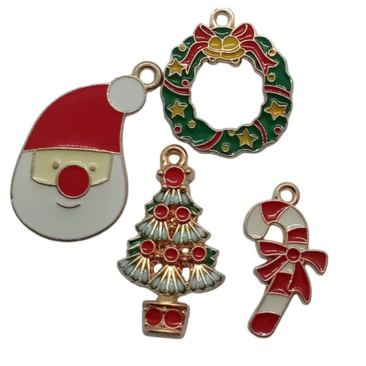 4pc Enamel Christmas Charms Set 14.