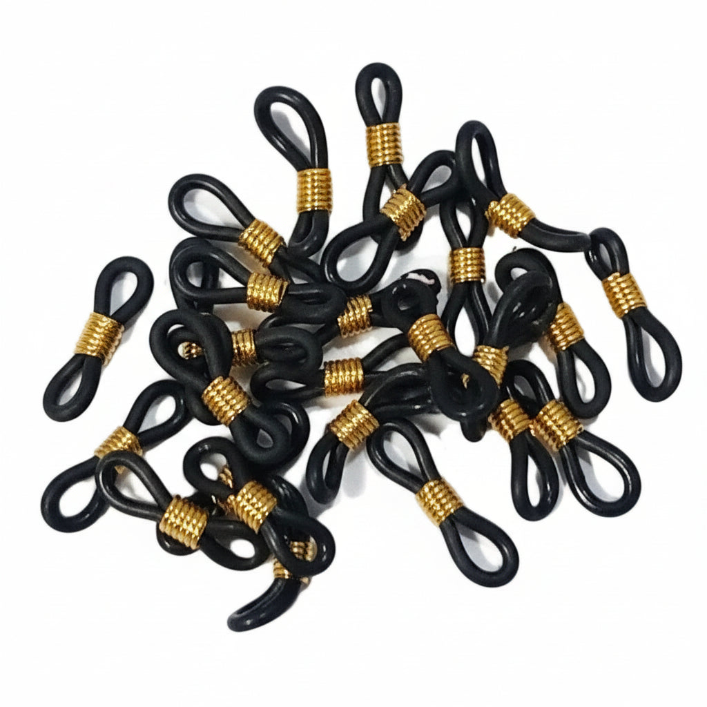 20pc Black 20mm Eye Glass Chain Connectors