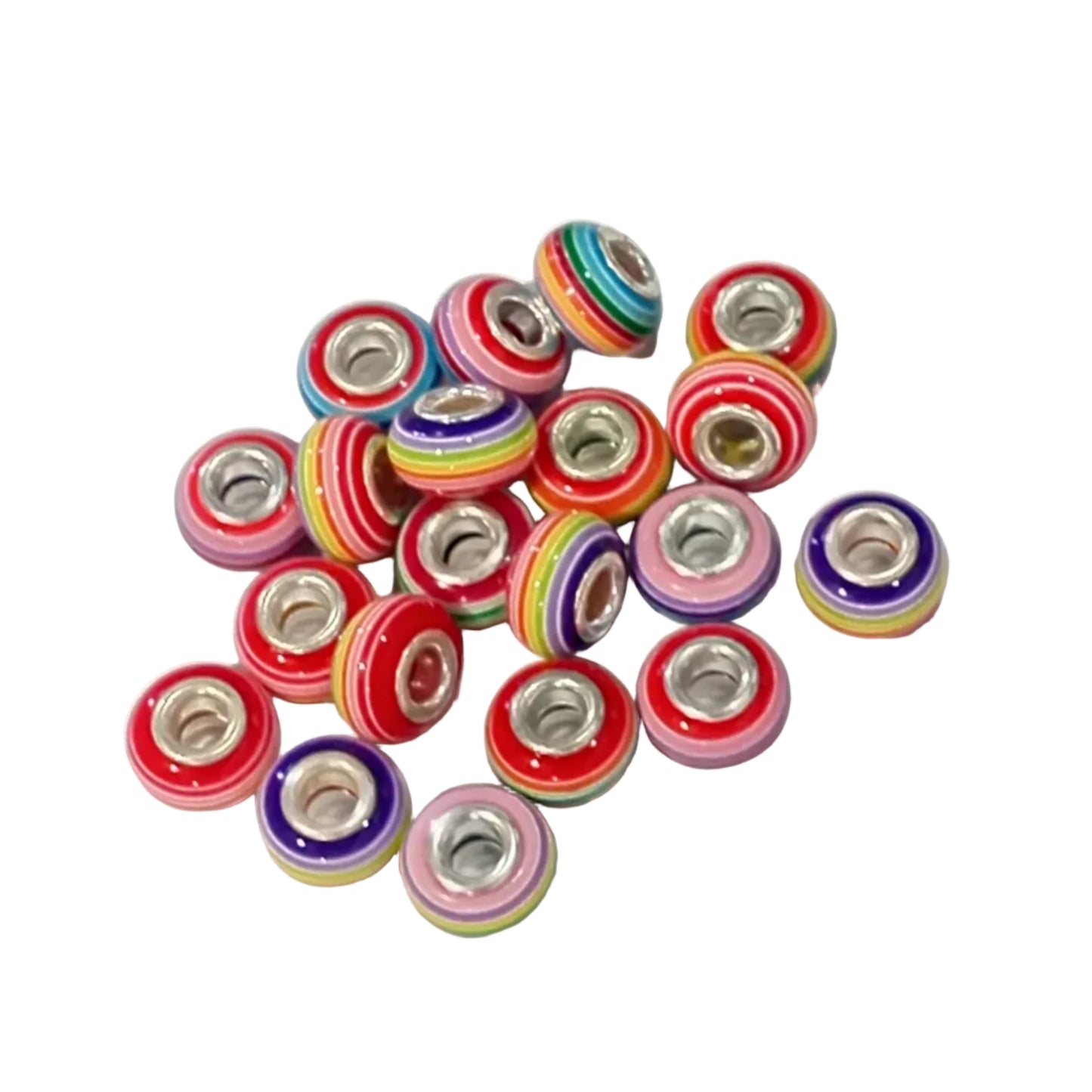 20pc Mixed Stripey European Bead Pack