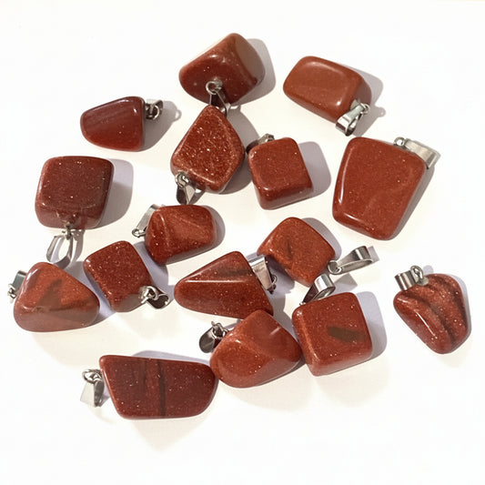Goldstone Nugget Pendant with Bail