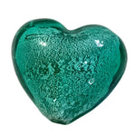 1pc 26mm Blue & Silver Heart Bead