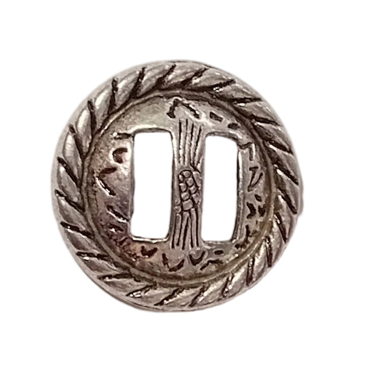 1pc Silver Round Buckle Charm