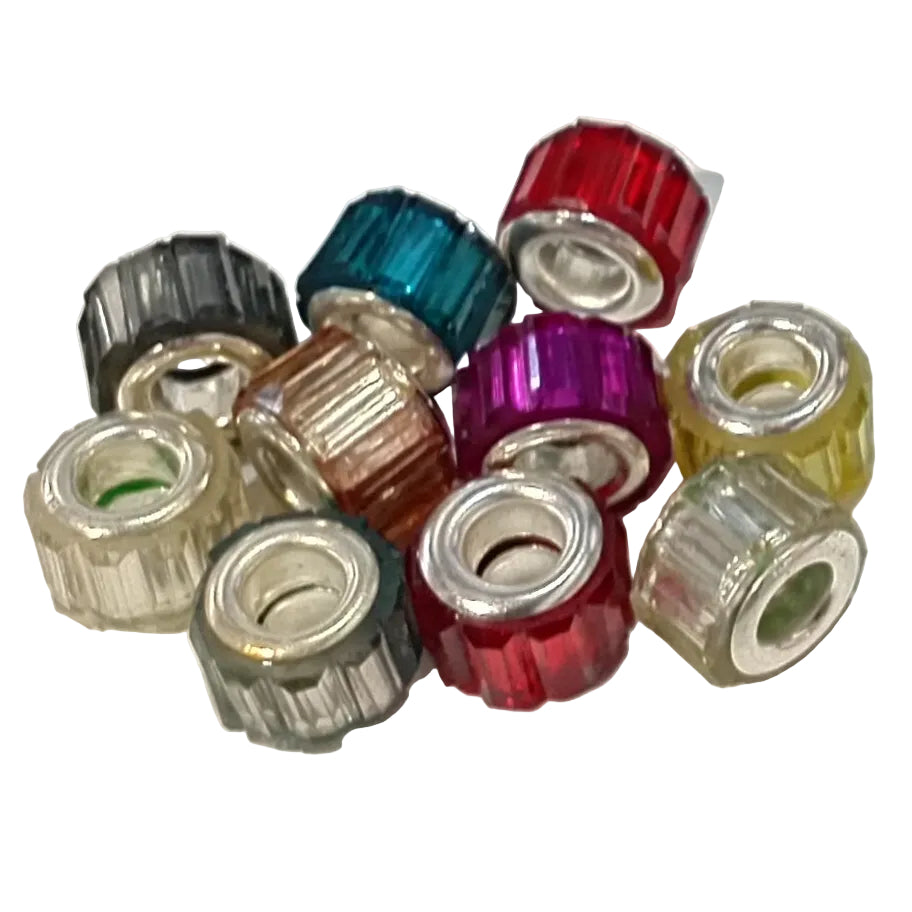 10pc Mix Of European Acrylic Beads