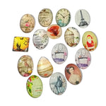 15pc Flat Back Glass Cabochon Pack