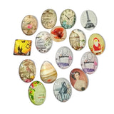 15pc Flat Back Glass Cabochon Pack