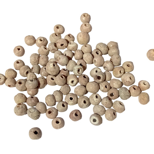 30pc 10mm Grey Rustic Handmade Clay Beads