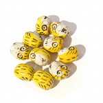 10pc Yellow Resin Owl Beads