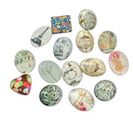 15pc Flat Back Glass Cabochon Pack