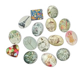 15pc Flat Back Glass Cabochon Pack