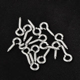 7mm Dark Silver Screw Eye Pins