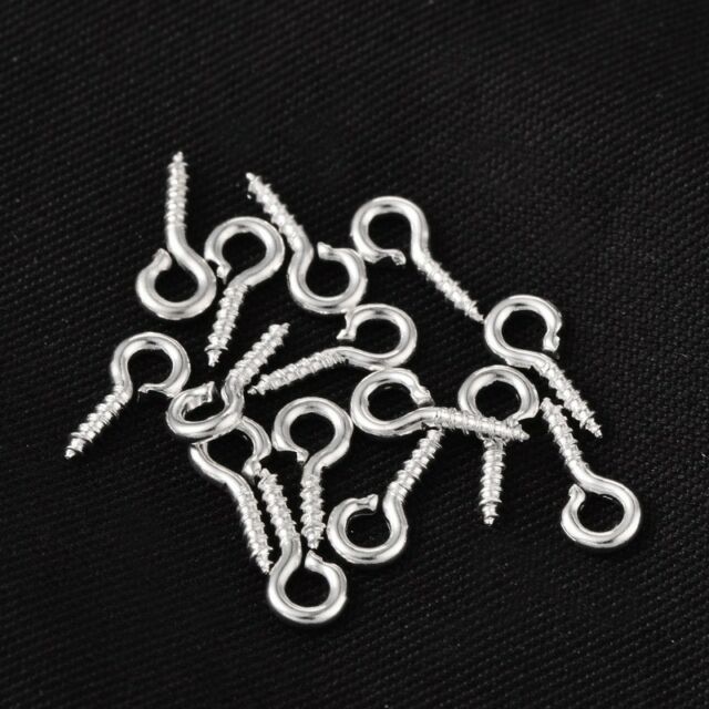 10mm Silver Screw Eye Pins
