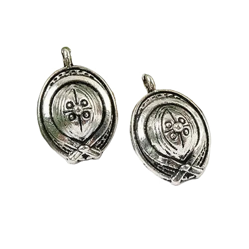 10pc Silver Hat Charms