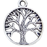 10pc Silver Tree of Life Charms