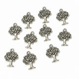 10pc Silver Tree Charms