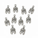 10pc Silver Roman Helmet Charms