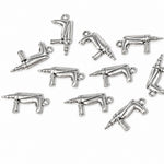 10pc Silver Power Drill Charms