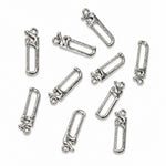 10pc Silver Saw Charms