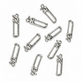 10pc Silver Saw Charms